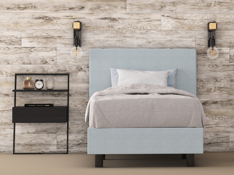Boxspring licht blauw