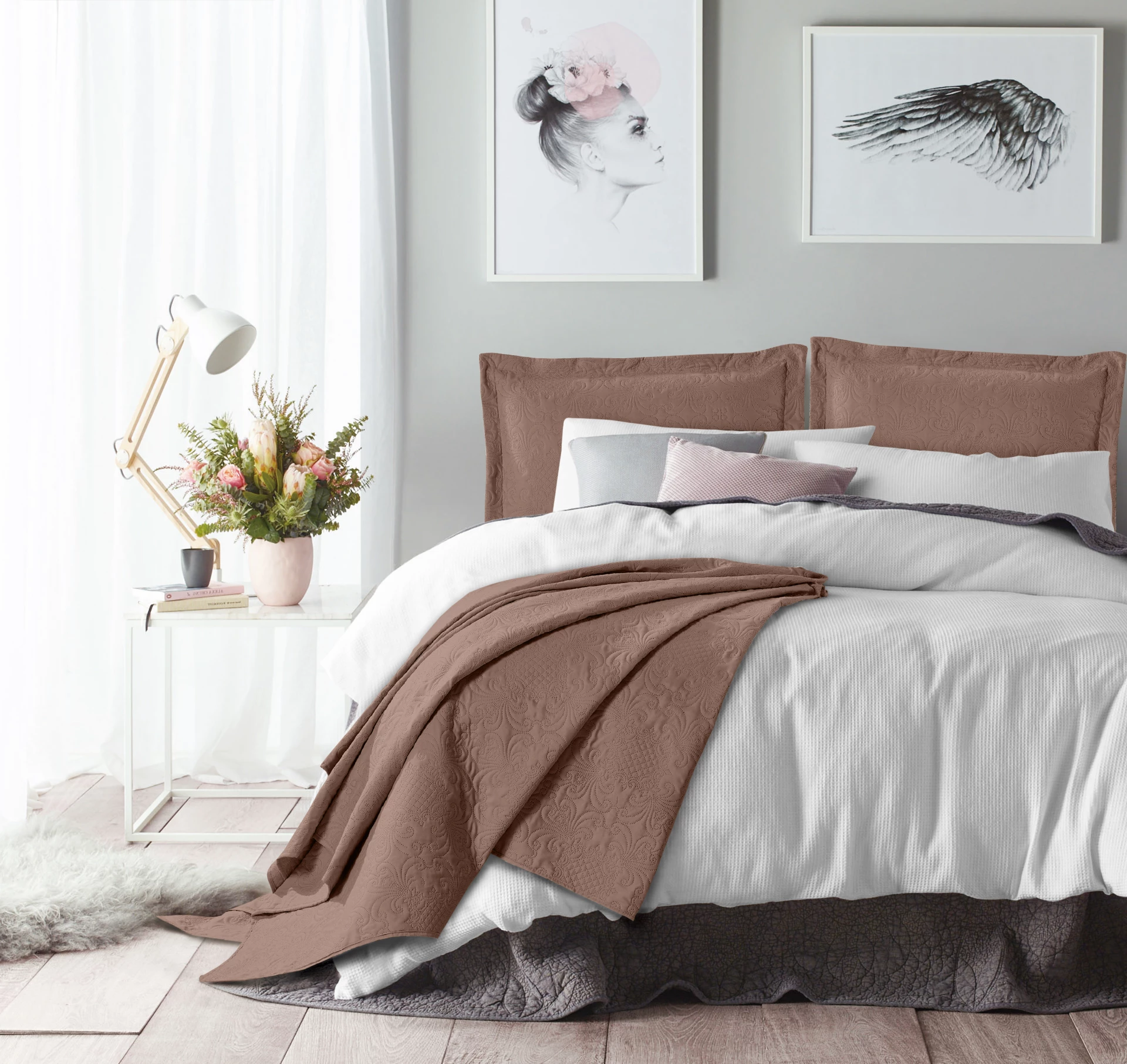 Bedsprei Delft Taupe - Afbeelding 2