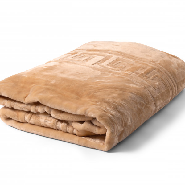 Embossed Zeta Deken Creme
