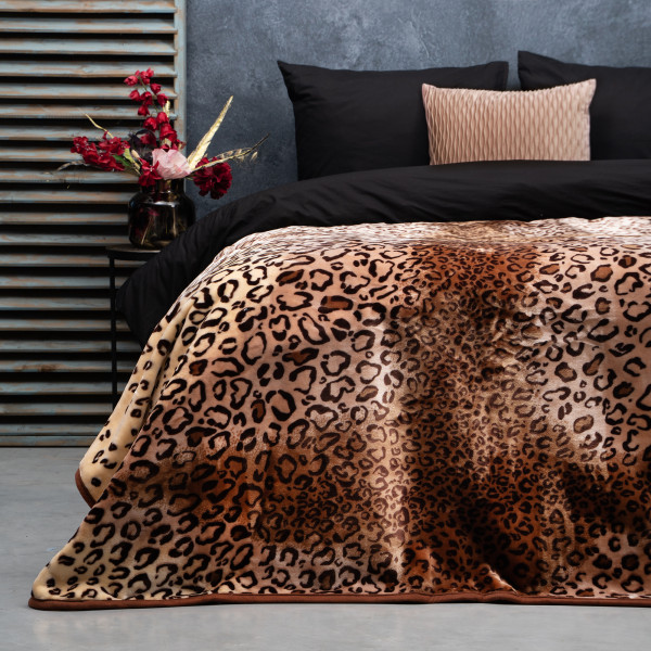 Embossed deken Panther Taupe