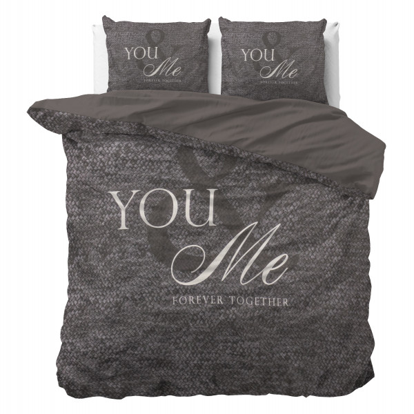 Love for you and me Anthracite 140 x 220