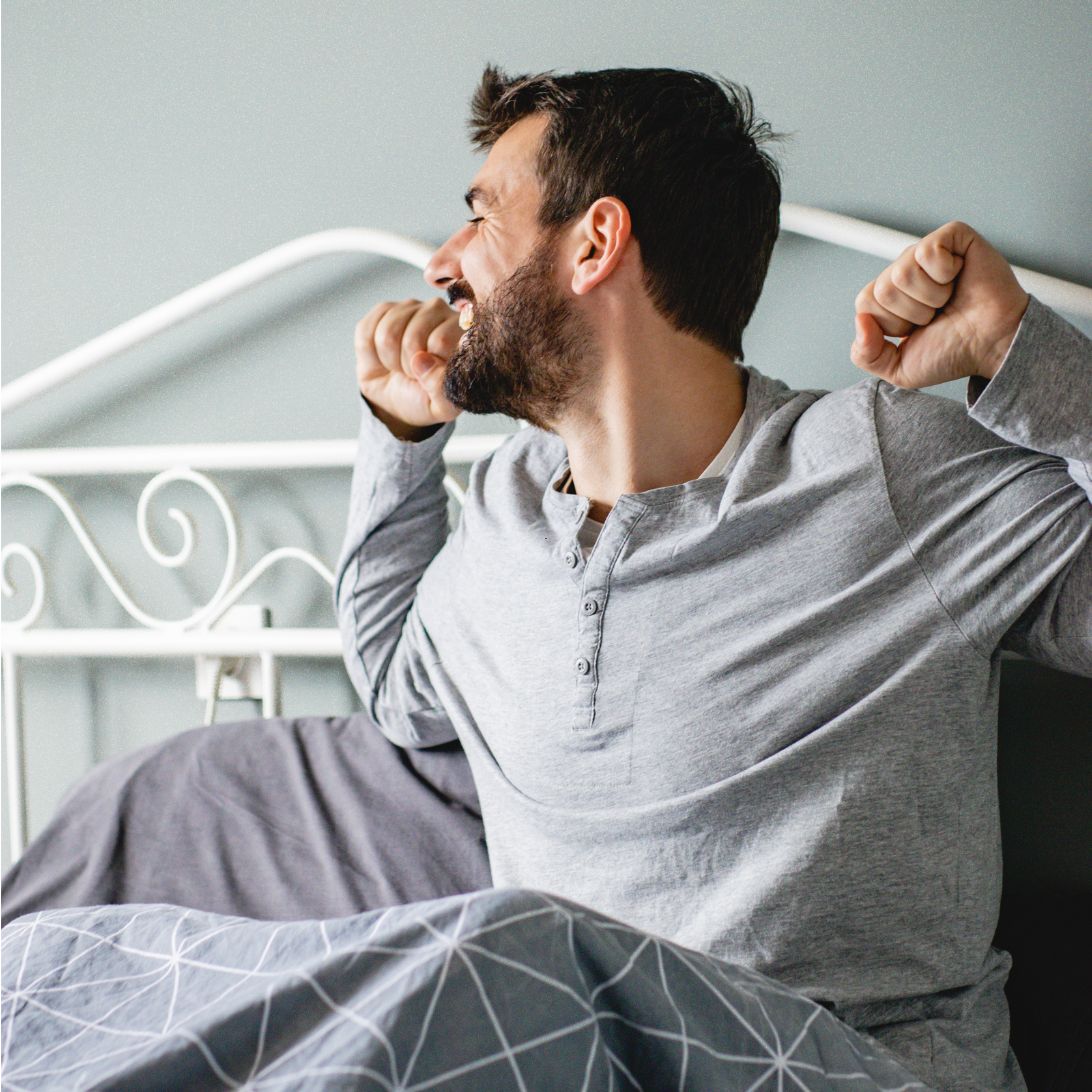 Man wordt wakker op matras van Leon van der Zande Slaapcomfort